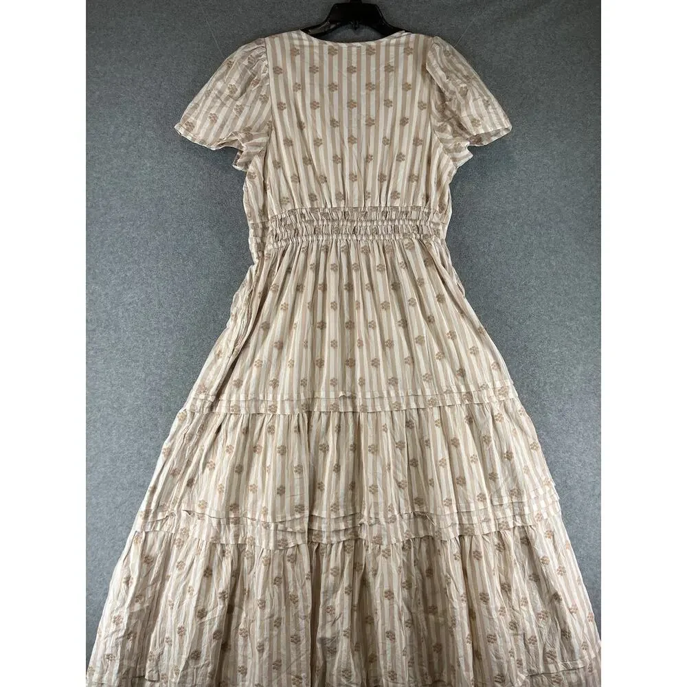 Anthropologie The Somerset Embroidered Floral Maxi Dress Size X-Large NWT - Picture 7 of 11